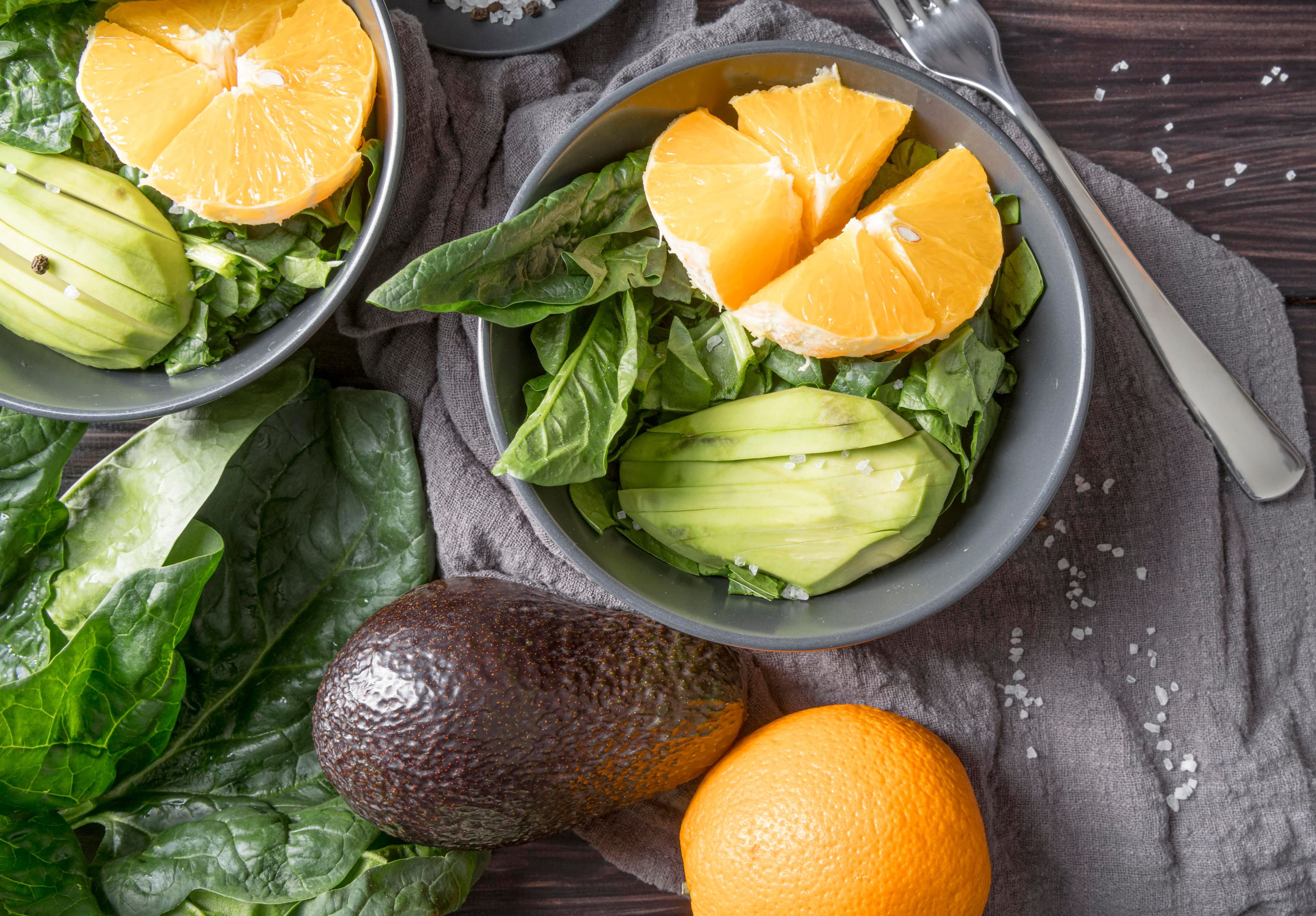 Fresh fruits and healthy food